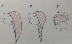 Handdoek Tulband roze dots