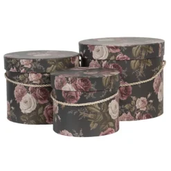 Hoedendoos set van 3 Romantic Roses