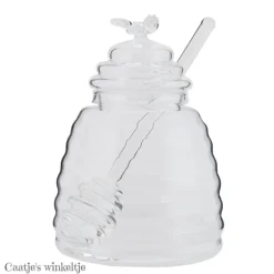 Honingpot met honinglepel