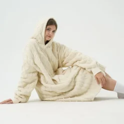 Hoodie / deken Sophie Offwhite one size