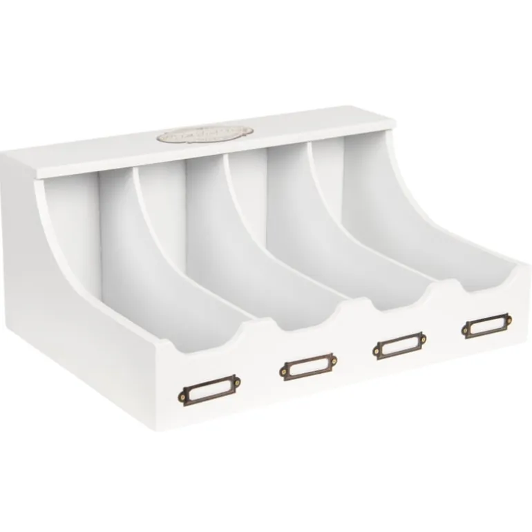 Houten bestekbak wit 40*28*17