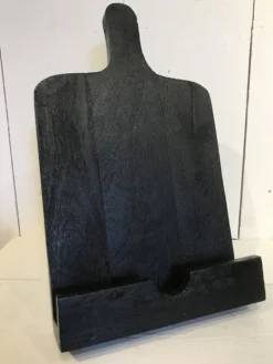 Houten boekstandaard zwart