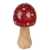 Houten decoratie paddenstoel (M)