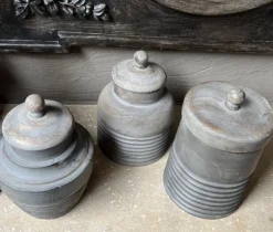 Houten decoratie pot (C) 17*10