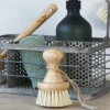 Houten groenten borstel bamboe 9 cm