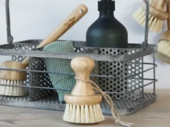 Houten groenten borstel bamboe 9 cm