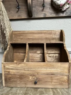 Houten grutterbak met lade 50*45*25