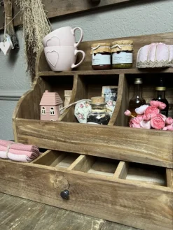 Houten grutterbak met lade 50*45*25