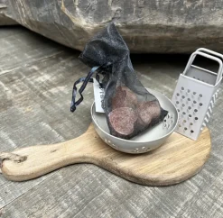 Houten plankje met touw rond 20*12