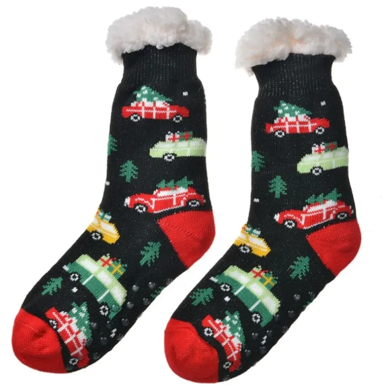 Huissokken Kerst auto’s one size