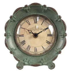 IJzeren tafelklok groen 15*7*16