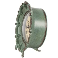 IJzeren tafelklok groen 15*7*16