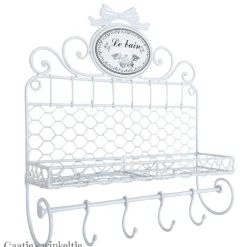 Ijzeren wandrek strik wit