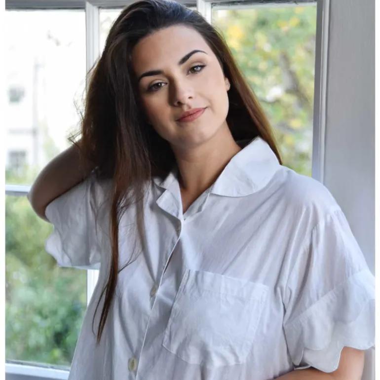 Katoenen pyjama met korte broek Rosa wit M/L