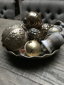 Kerstbal goudkleur 12cm