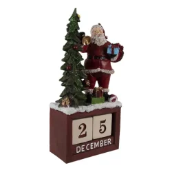 Kerstdecoratie Kerstman met kalender