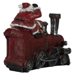 Kerstdecoratie Kerstman op locomotief