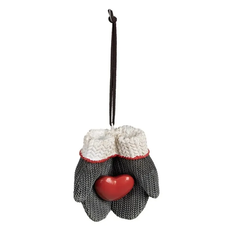 Kersthanger wanten met hartje