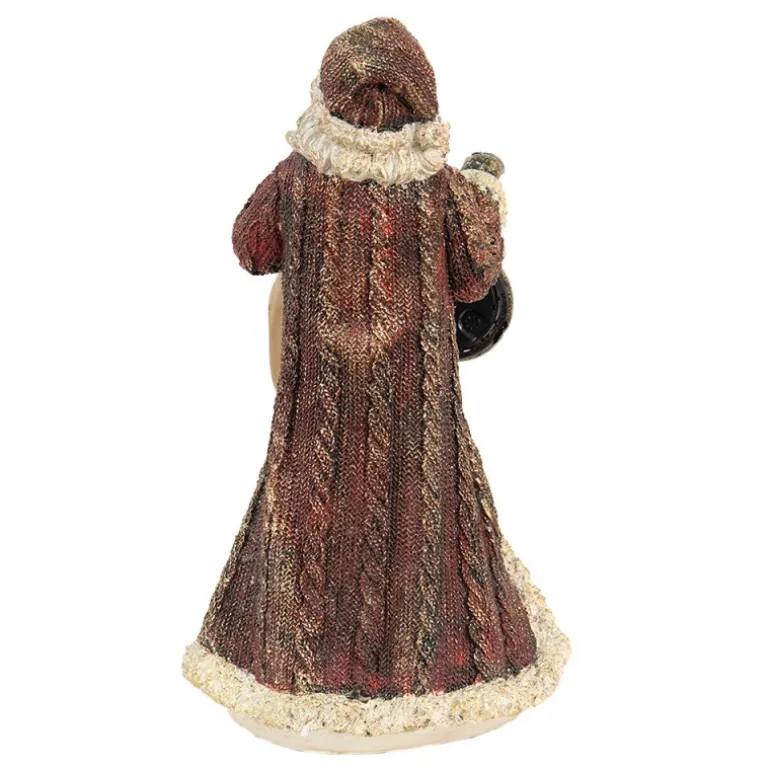 Kerstman met klokje goud/rood