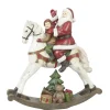 Kerstman op hobbelpaard 29*10*30