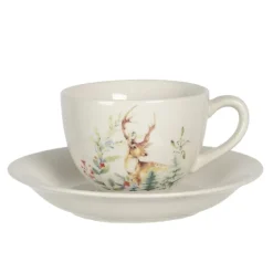 Kerstservies kop en schotel hert