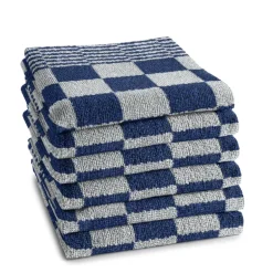 Keukendoek geruit barbeque blauw