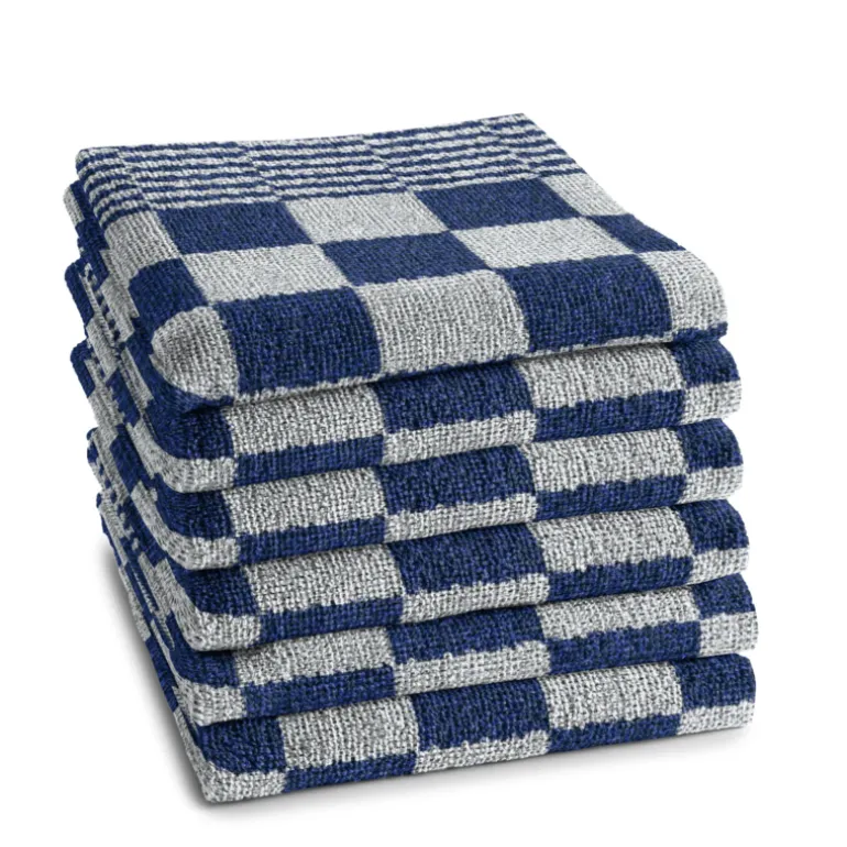Keukendoek geruit barbeque blauw