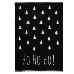Keukendoek kerstboom zwart/wit