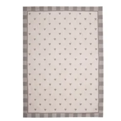 Keukendoek Love It hartjes beige/grijs model 1