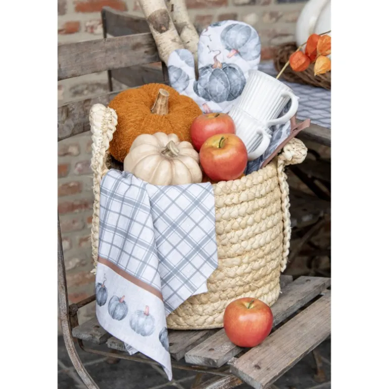 Keukendoek pompoen grijs model 1