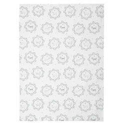 Keukendoek wit/grijs hond