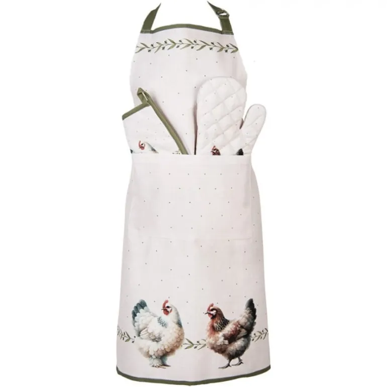 Keukenschort boerderij kippen