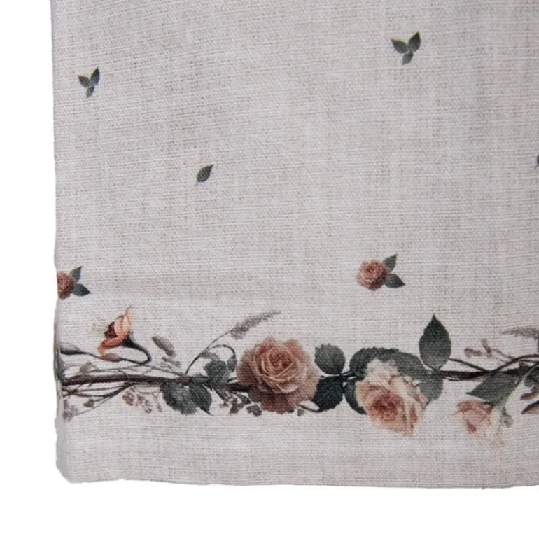 Keukenschort haas en roosjes groen