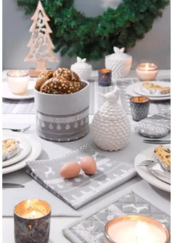 Keukenschort kerst grijs