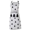 Keukenschort kerstboom wit/zwart