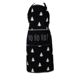 Keukenschort kerstboom zwart/wit
