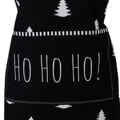 Keukenschort kerstboom zwart/wit