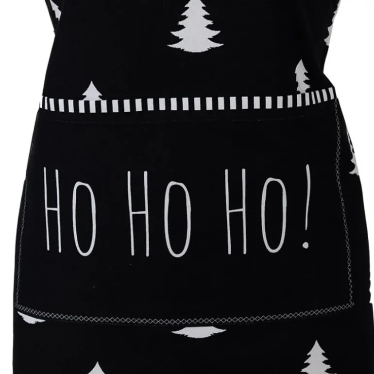 Keukenschort kerstboom zwart/wit