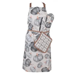 Keukenschort pompoen grijs model 1