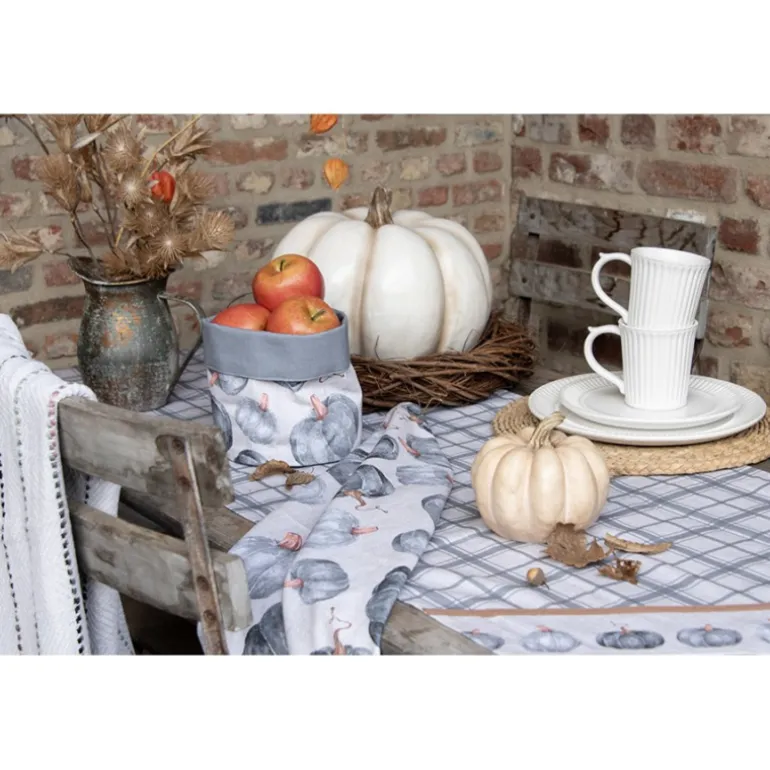 Keukenschort pompoen grijs model 1