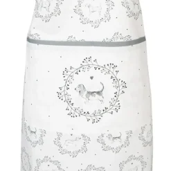 Keukenschort wit/grijs hond