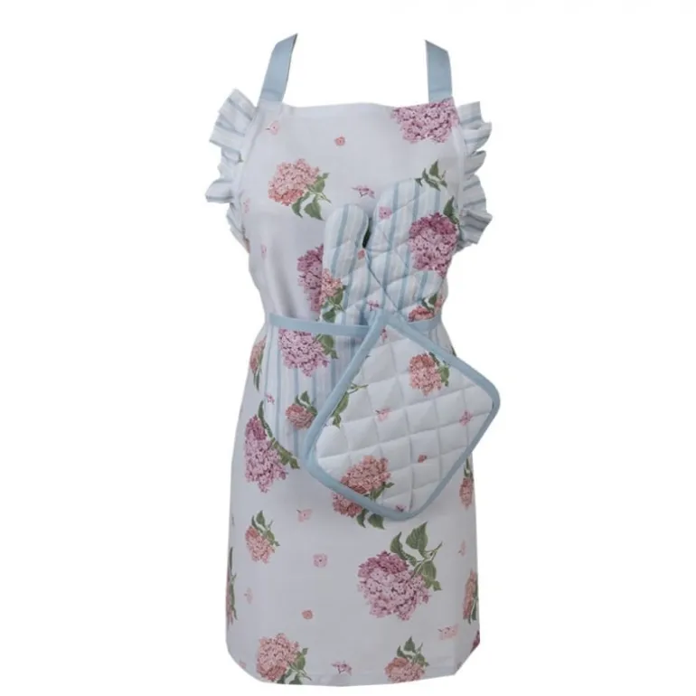 Kinder keukenschort Hortensia