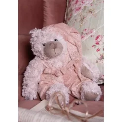 Knuffel beer beige/roze 20*18*20