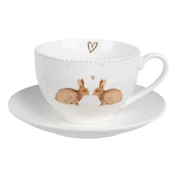 Kop en schotel Bunnies in Love 250 ml