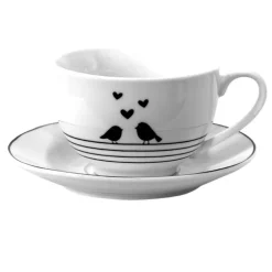 Kop en schotel Love Birds