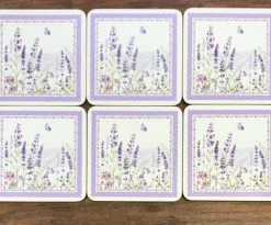 Kunststof onderzetters (6) Lavender Field