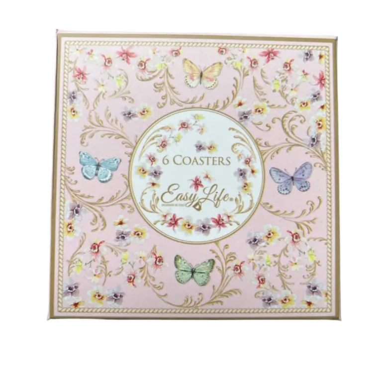 Kunststof onderzetters (6) Majestic Butterflies