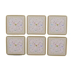 Kunststof onderzetters (6) Majestic Butterflies