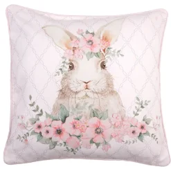 Kussenhoes Floral Easter Bunny