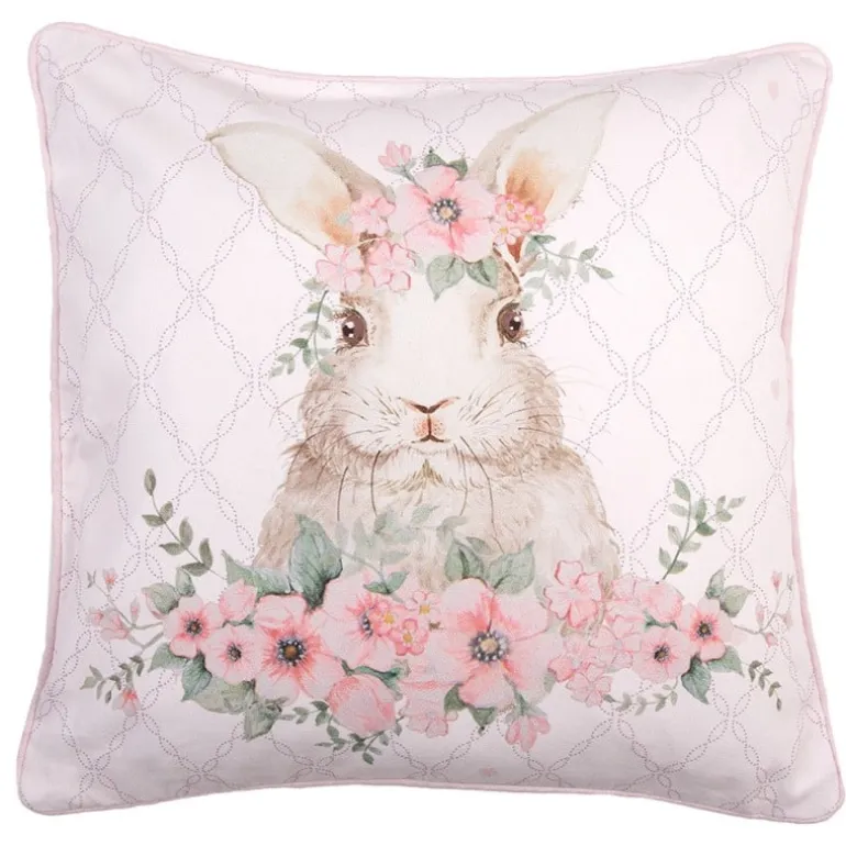 Kussenhoes Floral Easter Bunny